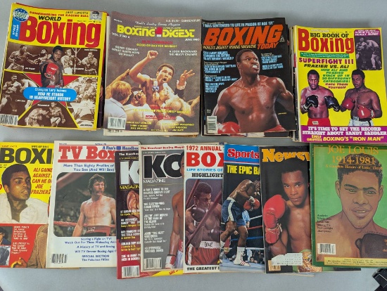 Lot of 39 Boxing Magazines Including World Boxing and Big Book of Boxing