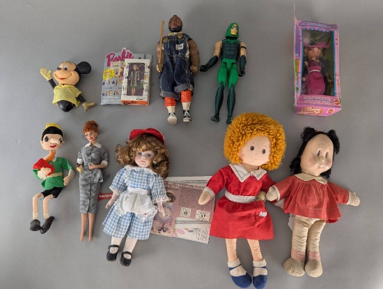 Collection of Assorted Dolls and Action Figures Including Barbie and Annie