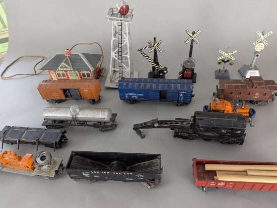 Lionel Train Cars and Accessories Collection with Track Signals