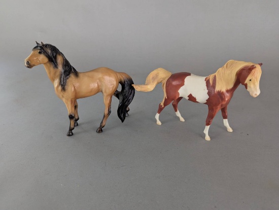 Breyer Set of 2 Horse Figurines with Paint and Buckskin Patterns