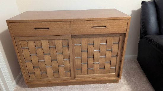 Edward Wormley for Dunbar Woven Front Sideboard in Oak