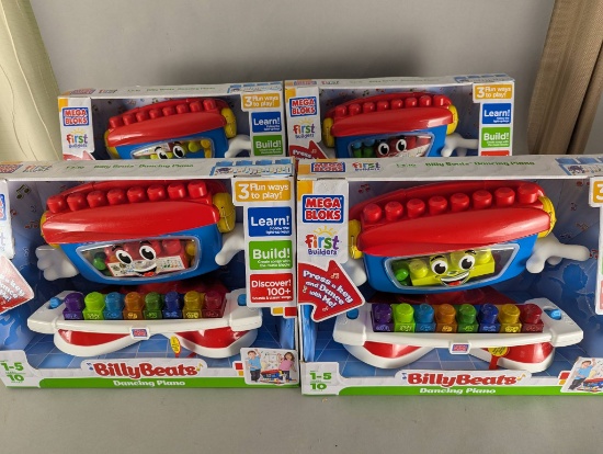 4 Mega Bloks First Builders Billy Beats Dancing Piano Toys New