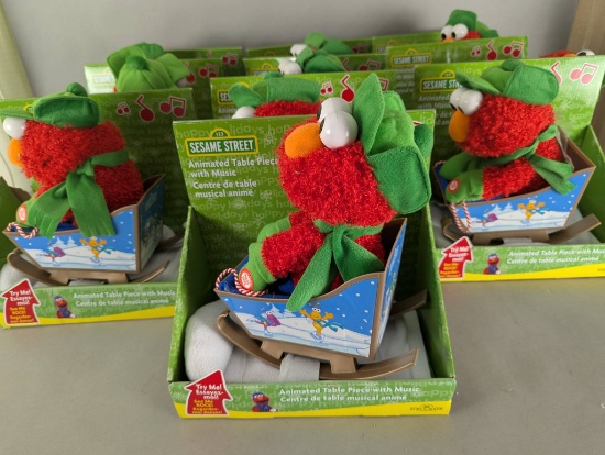 10 Sesame Street Elmo Animated Holiday Table Pieces with Music New