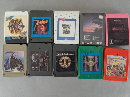 Lot 66 Collection of 8-Track Tapes Featuring Various Artists and Albums