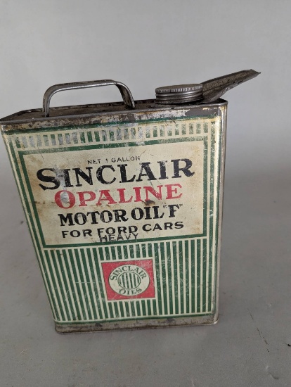 Sinclair Opaline Motor Oil One Gallon Tin with Spout