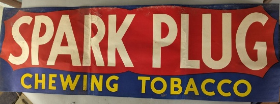 Spark Plug Chewing Tobacco Advertising Sign