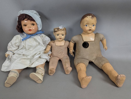 Three Composition Dolls Horsman and Others