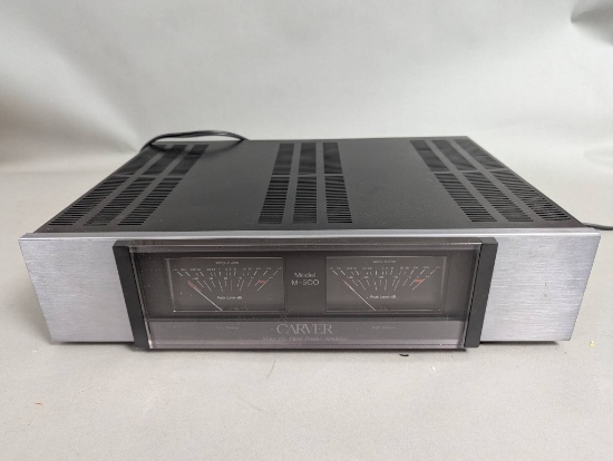 Carver Model M-500 Stereo Amplifier with Dual Meters