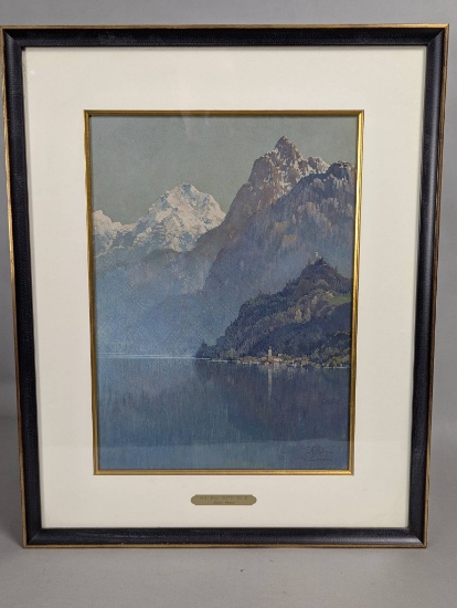 Lake Como Watercolor Painting by H Anthony Dyer