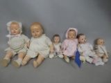 Lot 6 Antique Composition Assorted Baby Dolls