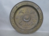 Antique Ornate Figural Mythological Copper Relief Wall Hanging Tray