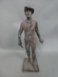 Vintage Resin Minuteman Cowboy w/ Rifle Statue Figure