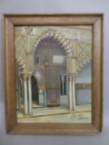 Fernando Liger Hidalgo View of Seville Oil Painting. LISTED ARTIST