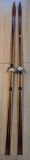 7 Foot Splitkein Special Bass Skis with Bindings