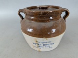 Red Wing Pottery Bean Pot Advertising Peter Schuck Slinger Wisconsin