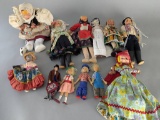 Collection of Assorted International Folk Dolls in Traditional Costumes