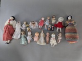 Collection of Vintage Dolls in Ceramic & Bisque Various Styles Kewpie etc