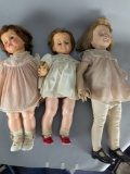 Set of Three Mid-Century Ideal Dolls with Original Clothing