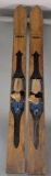Sea King Deluxe Outboard Wooden Water Skis with Bindings