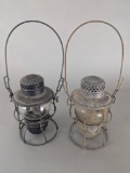Pair of New York Central Railroad Lanterns Marked NYC and Adlake Kero
