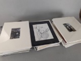 Set of 50 Mixed Media Artworks Featuring Drawings and Photographs
