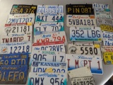 Lot of 43 Assorted License Plates From Various Regions