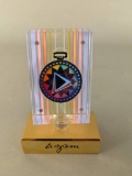 Yaacov Agam Lovestar Movado Pocket Watch in Lucite Stand