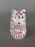 Royal Crown Derby Hamster Paperweight Silver Stopper LIV 1991