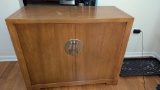 Michael Taylor for Baker Furniture Far East Collection Burled Walnut Bar Cabinet