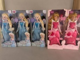 5 Disney Singing Dolls Featuring Frozen Elsa and Aurora New