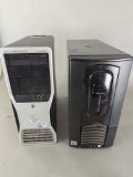 Two Desktop Computer Towers for Parts or Repair Dell Precision T3400