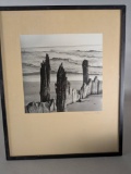 Framed Black and White Coastal Photograph by Edward C Porter