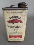 Gargoyle Mobiloil E One Gallon Tin for Ford Cars by Vacuum Oil Company