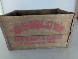 Webelows Beverages Shawano WI Wooden Crate with Handles