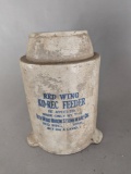 Red Wing Ko-Rec Feeder Stoneware Chicken Feeder from 1930s
