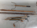 Antique Bamboo Fishing Rods and Spear Fishing Tools