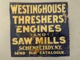 Westinghouse Threshers Engines Saw Mills Embossed Advertising Sign