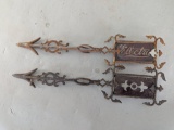 19th Century Cast Iron Weather Vane Arrows with Glass Inserts