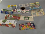 Large Lot NOS FoodÂ  Can Labels with Four Vintage Cans