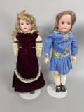 Armand Marseille Bisque Head Dolls in Dresses