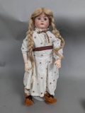 William Goebel Porcelain Doll with Braided Hair and Dress