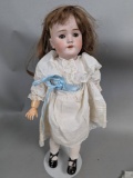 Handmade German 109-11 Composition and Bisque Doll with Lace Dress