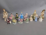 Lot of Ceramic Figurines Featuring People and Animals
