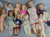 Large Plastic and Rubber Dolls in Various Outfits