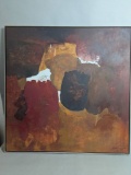 Abstract Acrylic Painting by Anthony Vaiksnoras Signed 1969