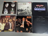 Ten Classic Rock Vinyl Records by AC DC Kiss Metallica Rush Areosmith