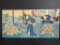 Japanese Woodblock Print by Toyokuni III Kabuki Triptych Depiction