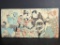 Japanese Woodblock Print by Toyohara Kunichika Depicting Kabuki Triptych 19th Century