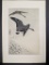 Japanese Woodblock Print Two White-fronted Geese Flying in Snow by Ohara Koson