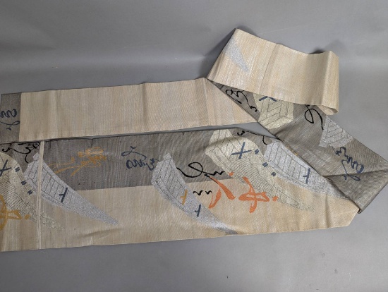 Japanese Vintage Silk Nagoya Obi Fabric